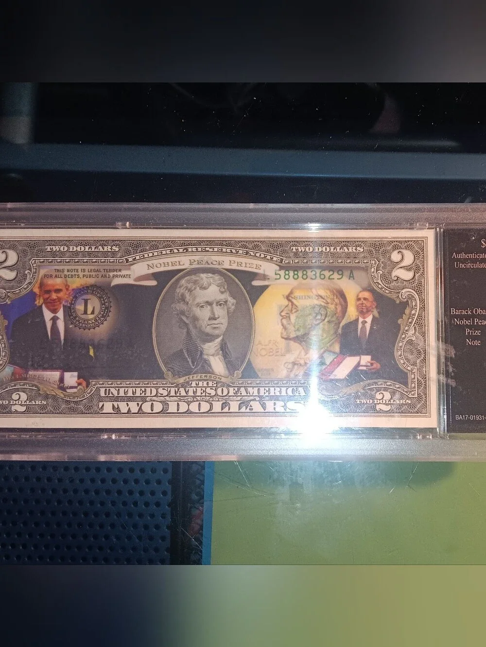 Novelty Collector Two Dollar Note -